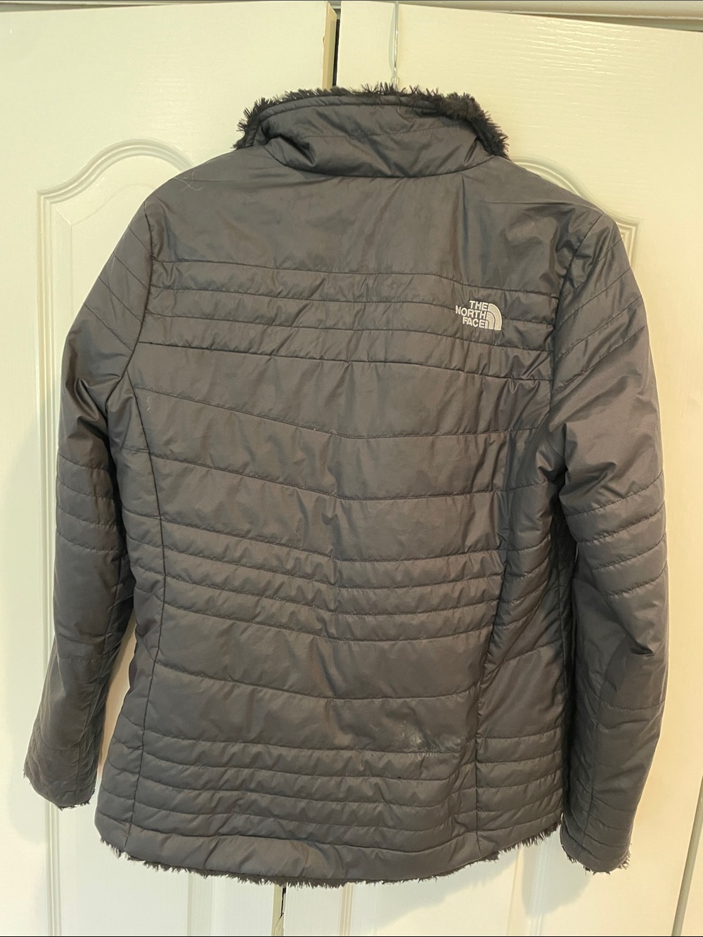 The North Face Mossbud Women's Black reversible Jacket sz M - Picture 4 of 10